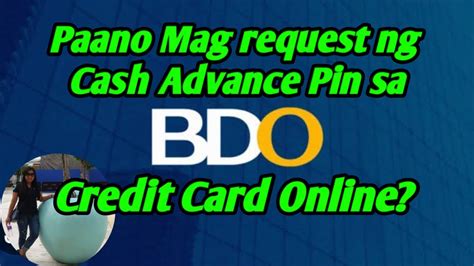 bdo cash advance pin